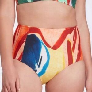 CALIA by Carrie Underwood Multicolor High-Waisted Bikini Bottom